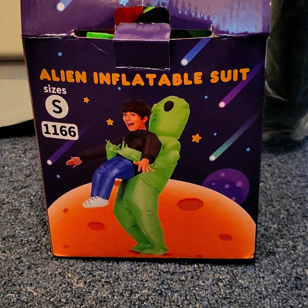Alien inflatable suit, youth size small